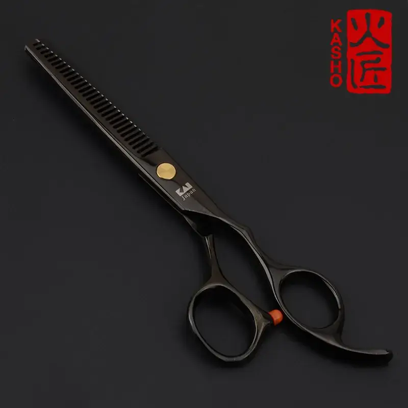 Firesmith Black Hair Scissors with Flat Teeth - Image 3
