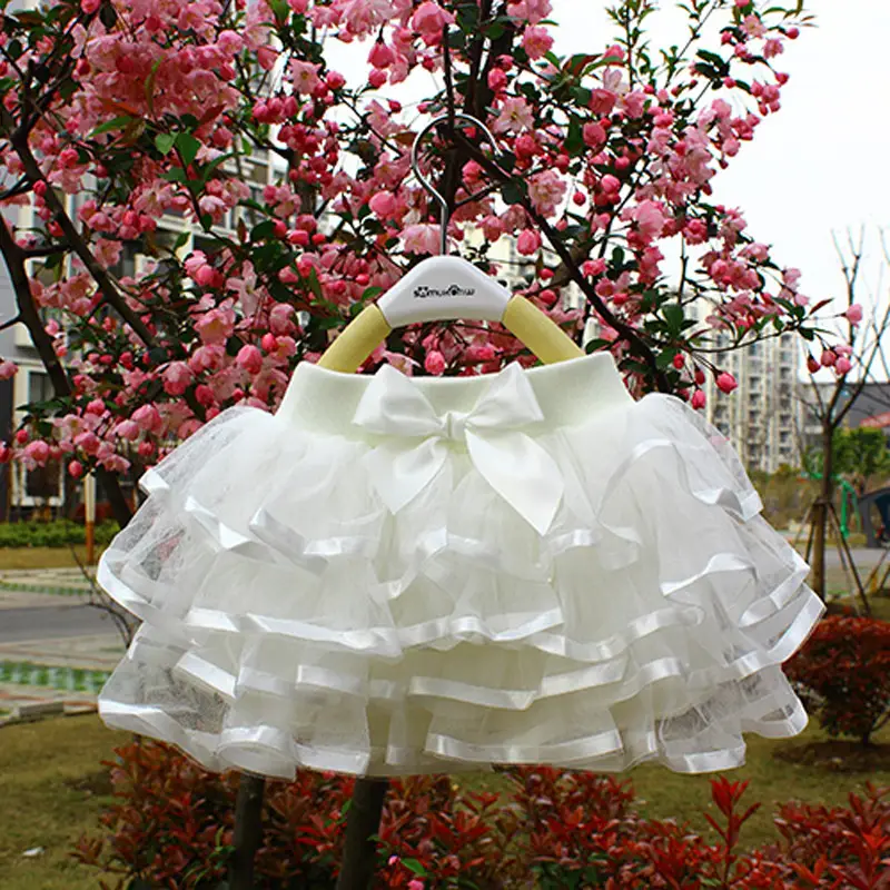Girls Gauze Skirt Dress Pink White Korean Style