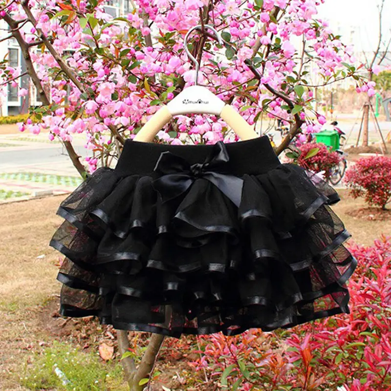 Girls Gauze Skirt Dress Pink White Korean Style