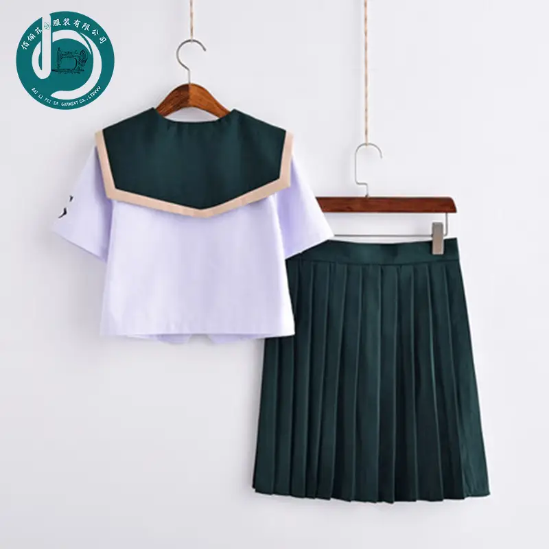 Japanese School Style Sailor Suit Set Light Blue