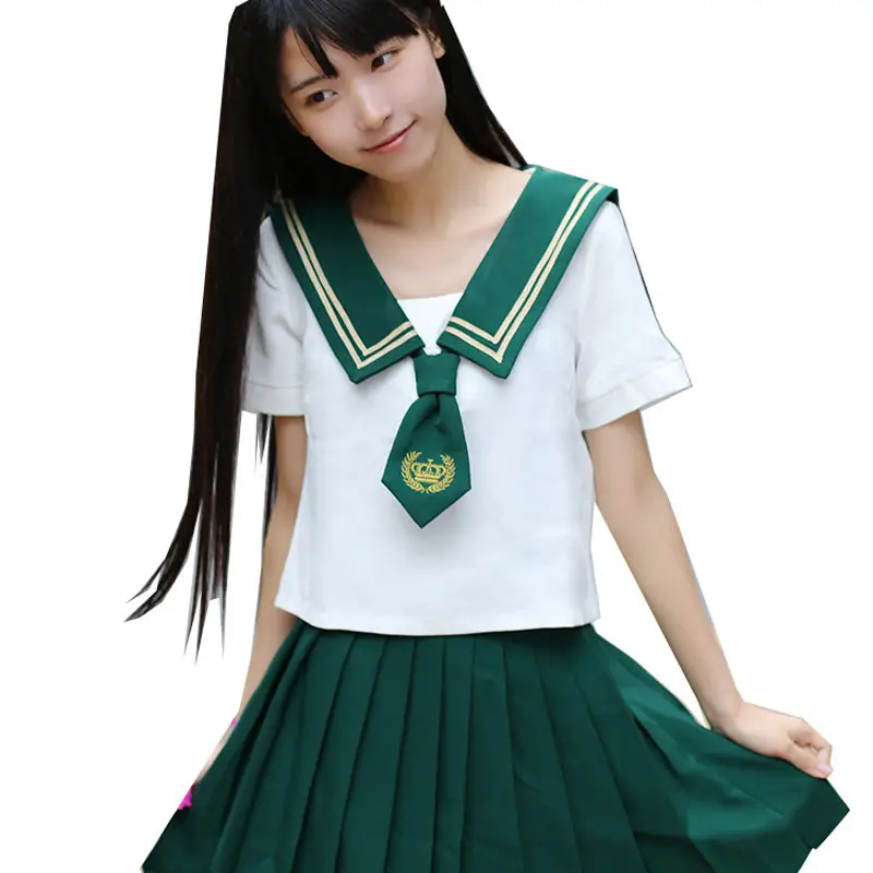 Japanese School Style Sailor Suit Set Light Blue