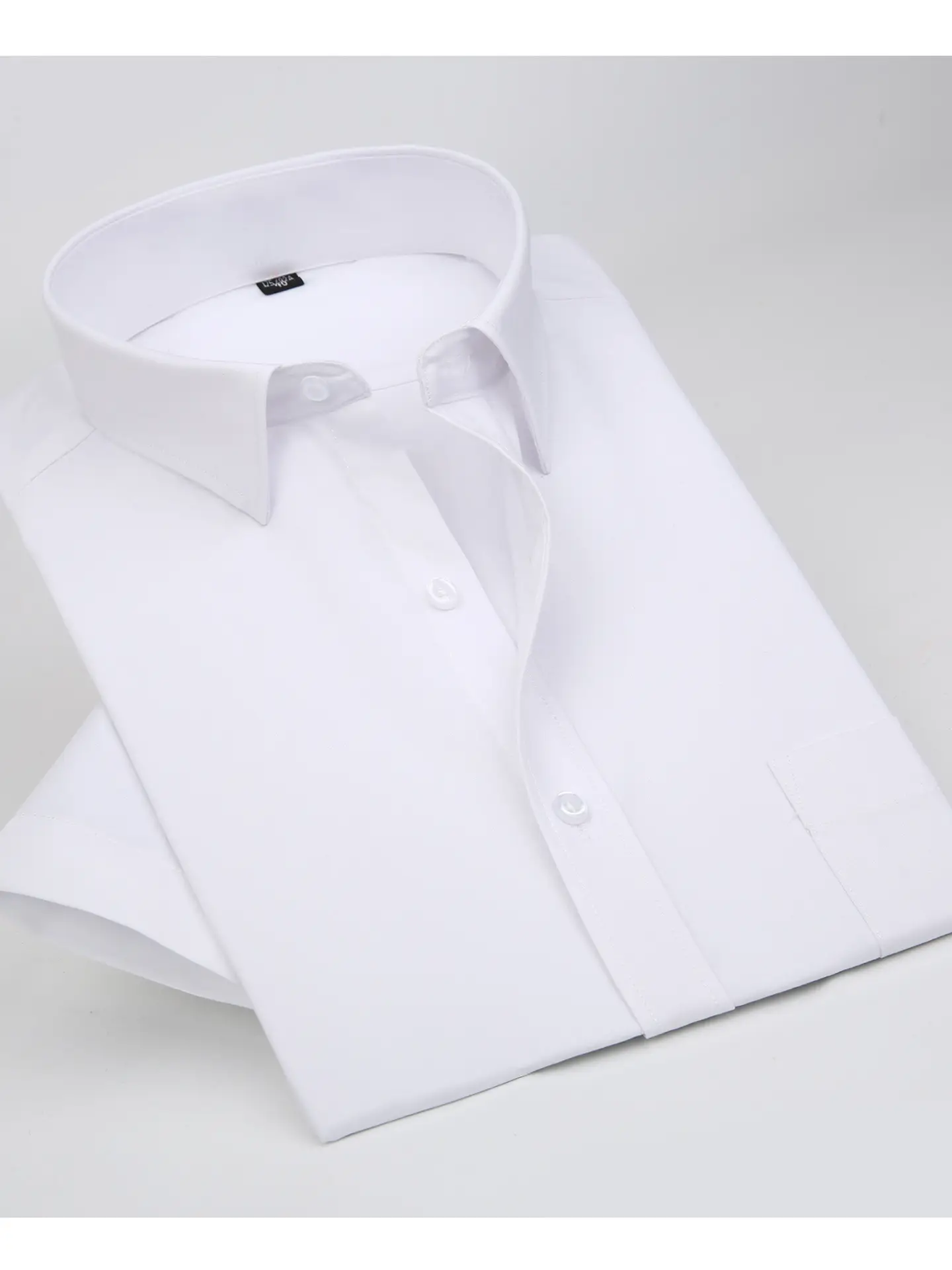 Summer Thin Shirts for Middle-Aged Men Loose White Flat Hem