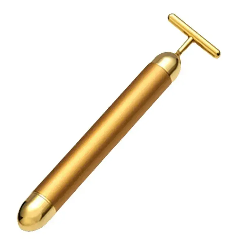 24K Gold T-Head Electric Face Eye Massage Stick - Image 5