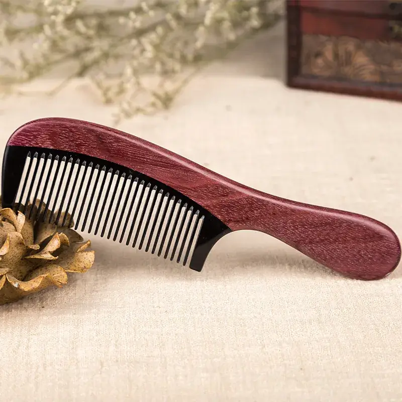 Violet Wooden Corner Comb Engraving for Home Use