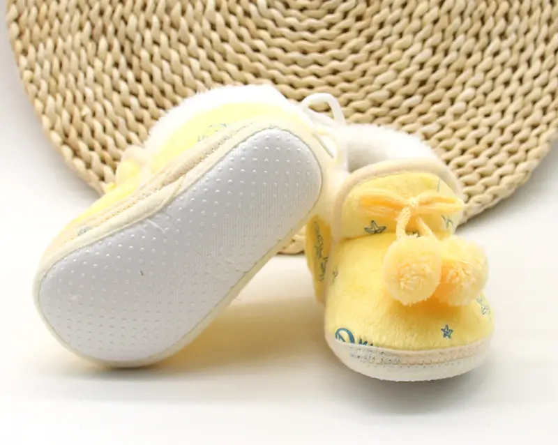 Pink Velvet Baby Shoes for 0-1 Years Old
