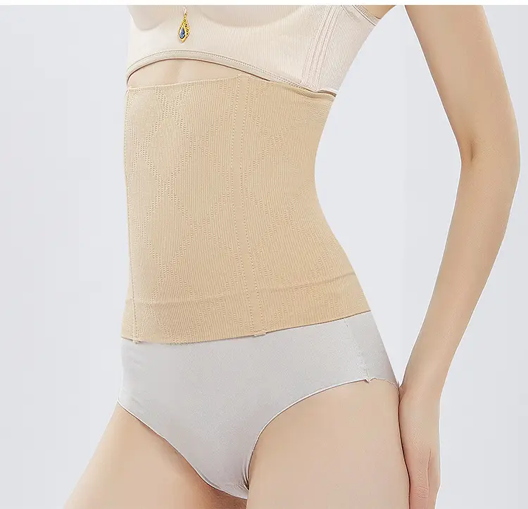 Waist Seal Women's Abdominal Belt Postpartum Body Shaping Belt Seamless High Waist Memory Metal Binding Belt