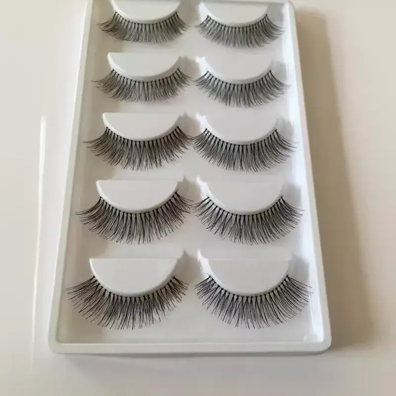 Factory Wholesale Natural Nude False Eyelashes 5 Pairs - Image 4