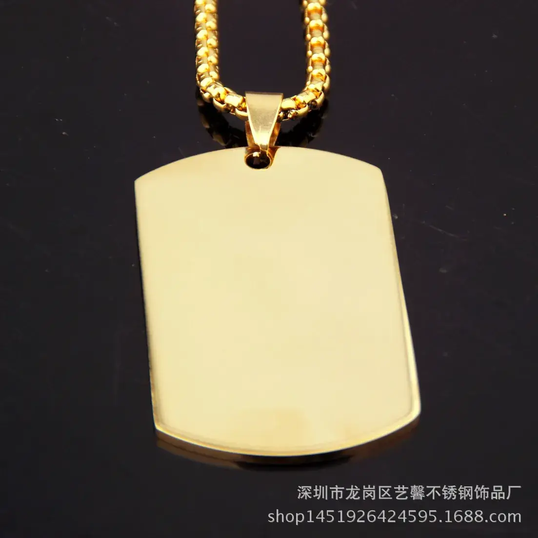 Titanium Steel Electroplated Military Dog Tags Gold Black White