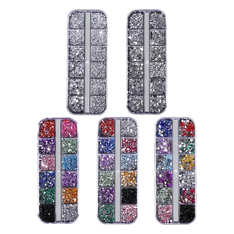 12 Grid Nail Drill Set with Mixed Glass Flat Drills - Image 10