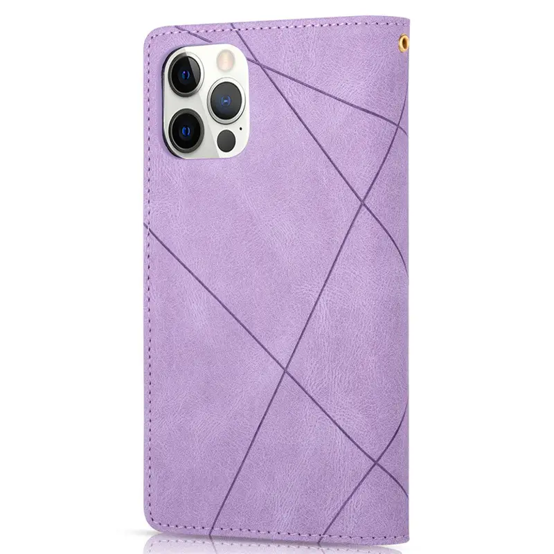 Purple Line Pattern iPhone 17 Zipper Phone Case - Image 10