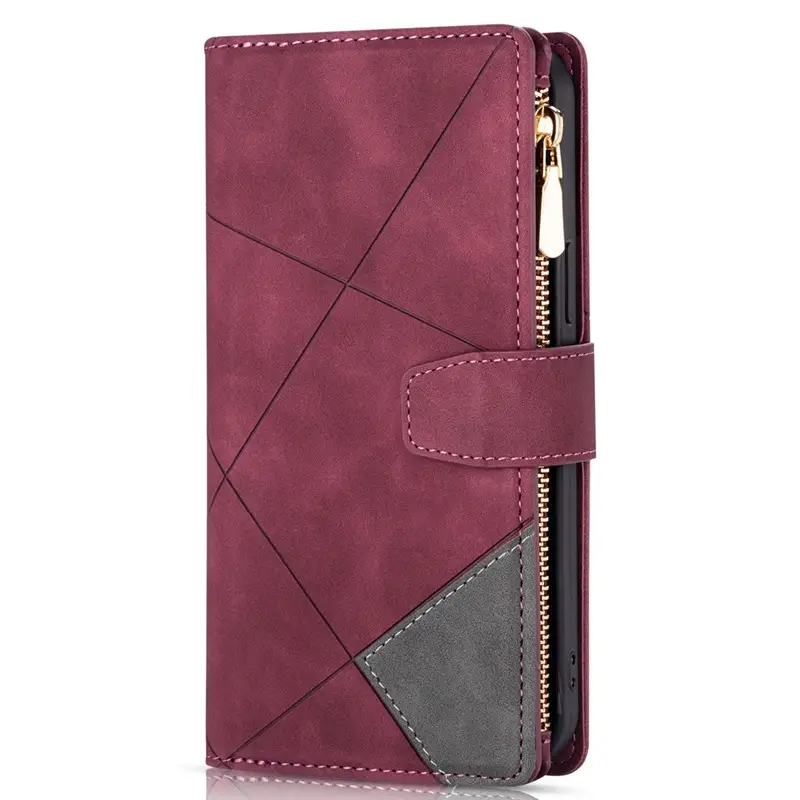 Purple Line Pattern iPhone 17 Zipper Phone Case - Image 4