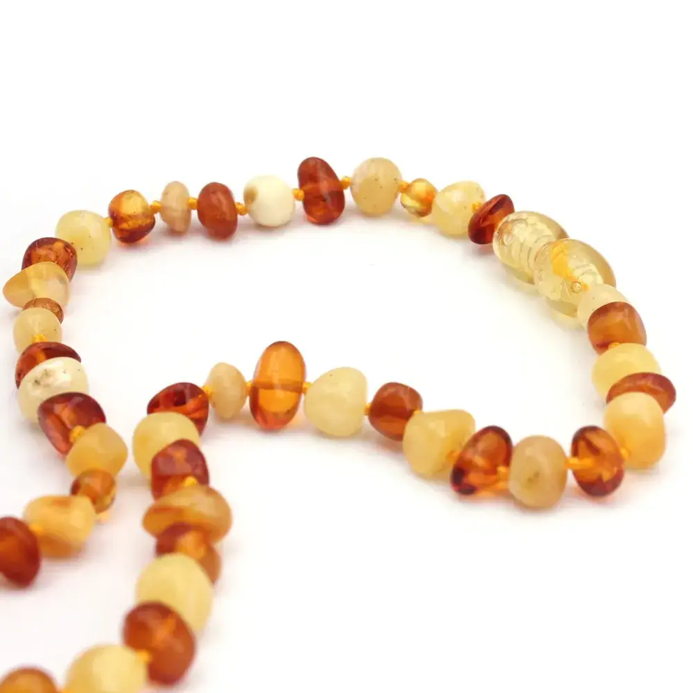 Irregular Baltic Sea Amber Necklace for Baby Gift