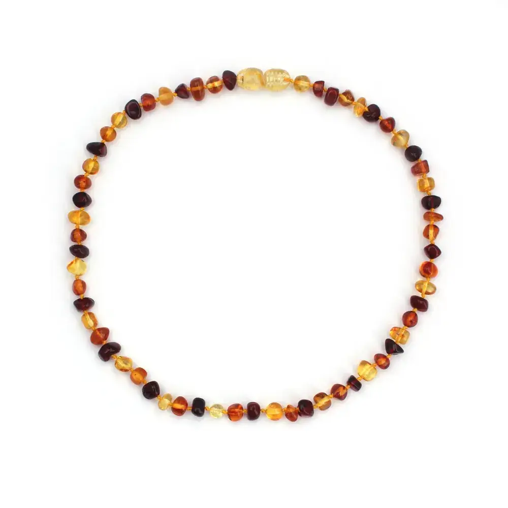 Irregular Baltic Sea Amber Necklace for Baby Gift