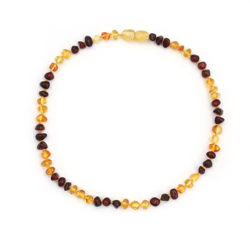Irregular Baltic Sea Amber Necklace for Baby Gift