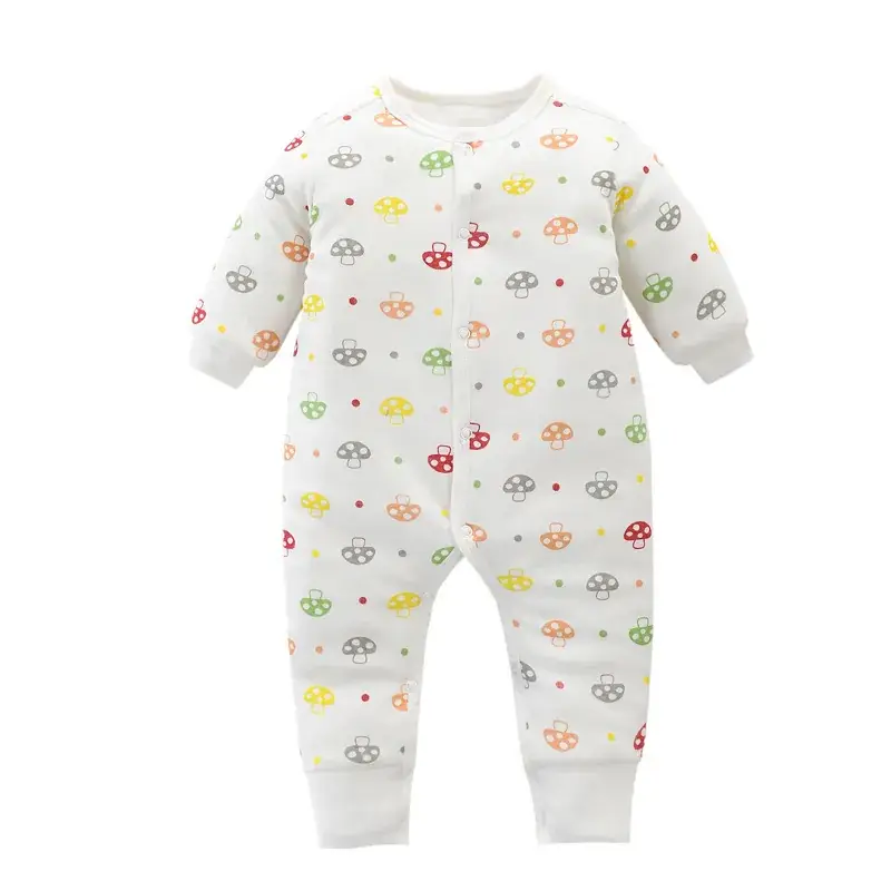 Baby Cotton Crown Print Jumpsuit Winter Warm - Image 6