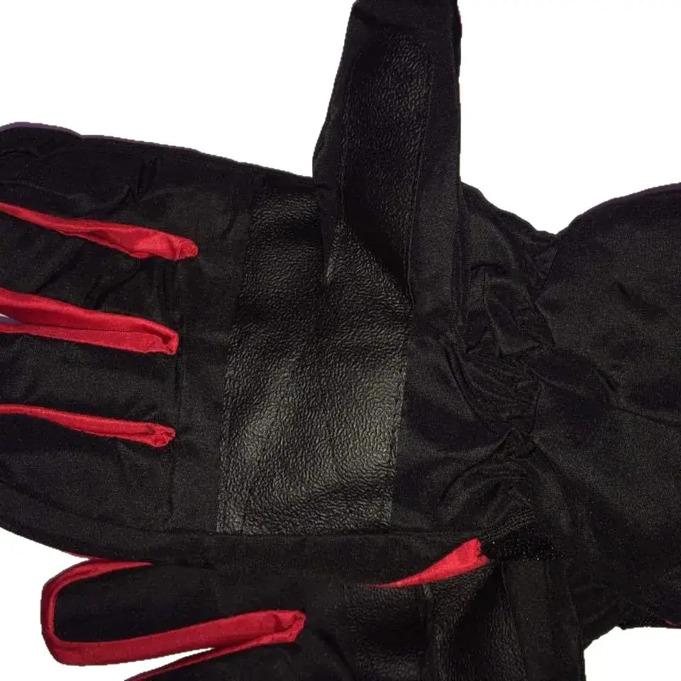2024 Winter Ski Gloves Black Red Full Finger Warm Knitted - Image 8