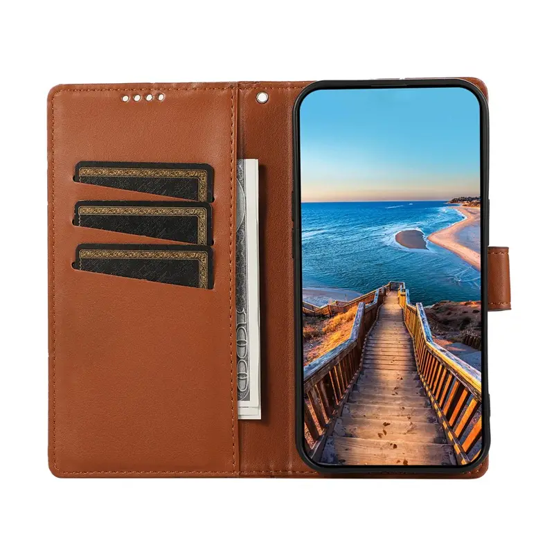 Apple iPhone 17 Pro Leather Phone Case Brown - Image 10