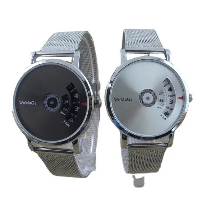 Men's Black Digital Display Steel Band Watch - Image 6