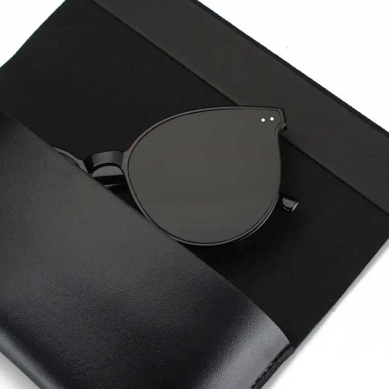 Black Polarized Sunglasses for Men Women Large Frame