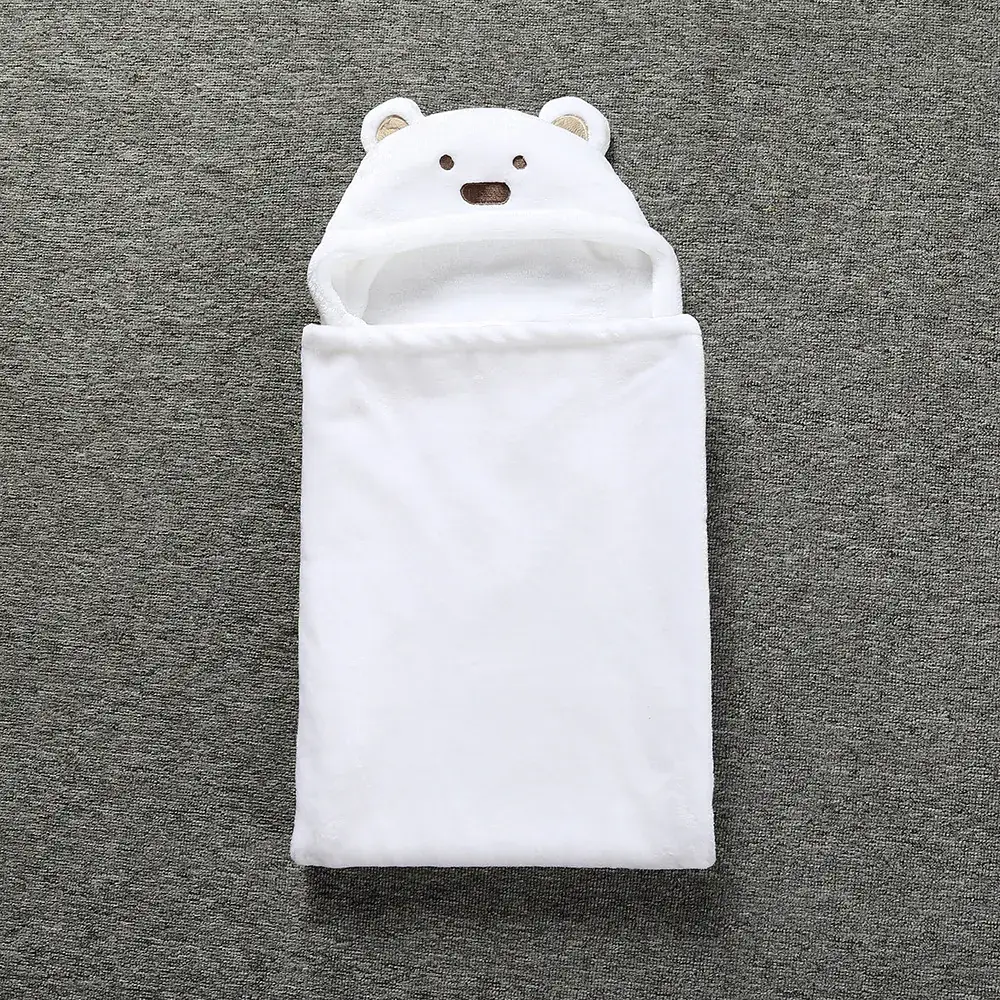 Newborn Bear Hug Blanket Light Blue Fleece