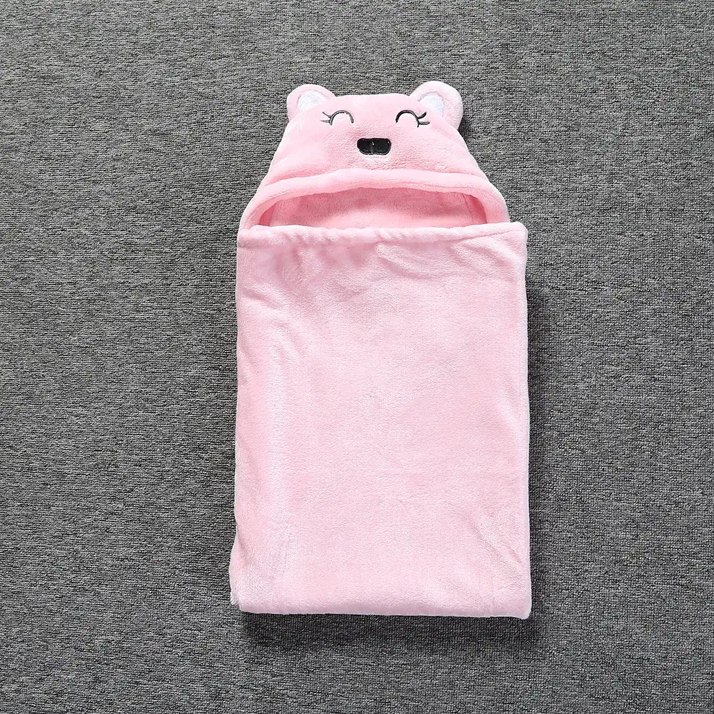 Newborn Bear Hug Blanket Light Blue Fleece