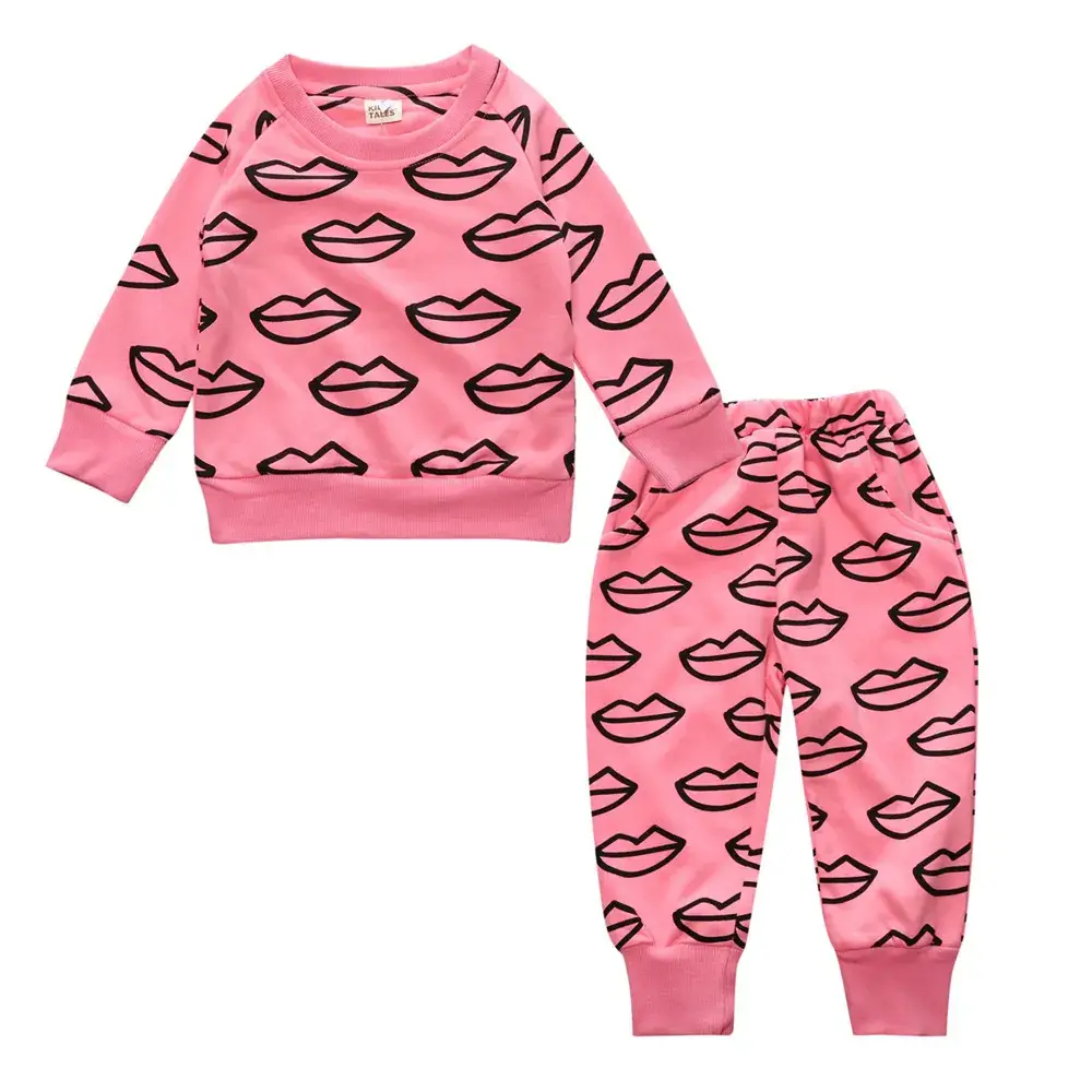 Baby Heart Print Cotton Suit Medium Small - Image 9