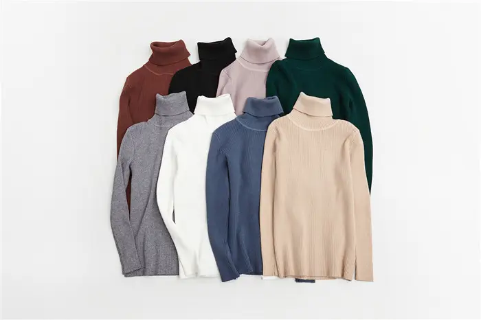 Black Thickened Korean Style Turtleneck Sweater with Red Bag — feature 68
