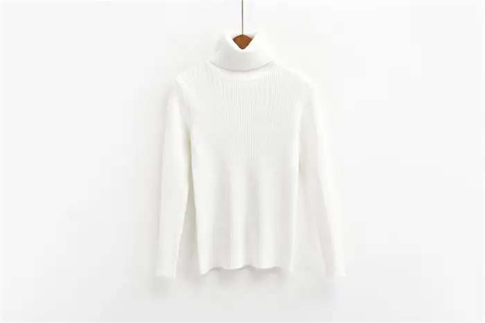 Black Thickened Korean Style Turtleneck Sweater with Red Bag — feature 69