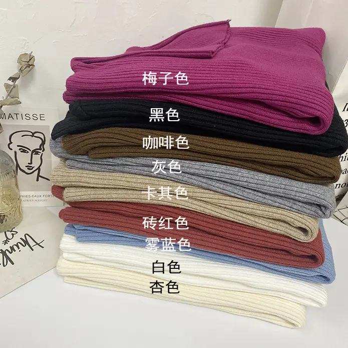 Black Thickened Korean Style Turtleneck Sweater with Red Bag - Image 22