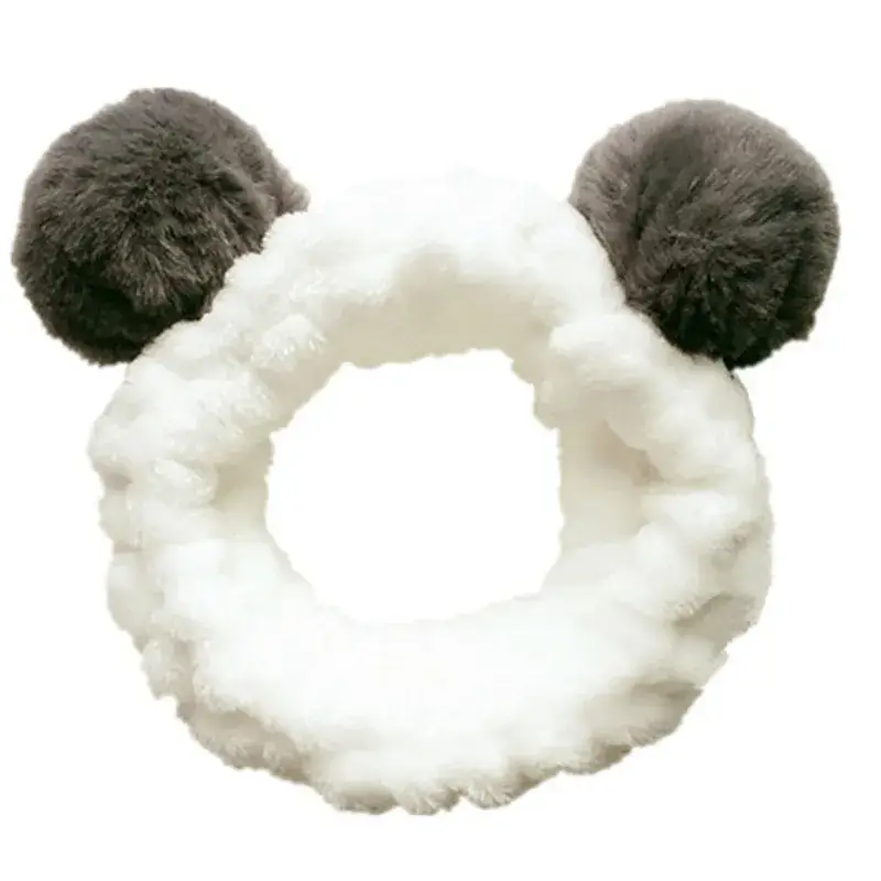 Double Hair Ball Hair Band Velvet Cute Bear Sweet Ball Hair Band - Image 9