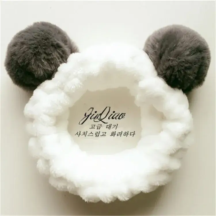 Double Hair Ball Hair Band Velvet Cute Bear Sweet Ball Hair Band - Image 3