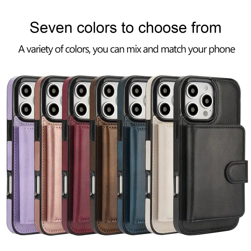 Magnetic Card Holder for iPhone 17 Pro Max Solid Color - Image 9