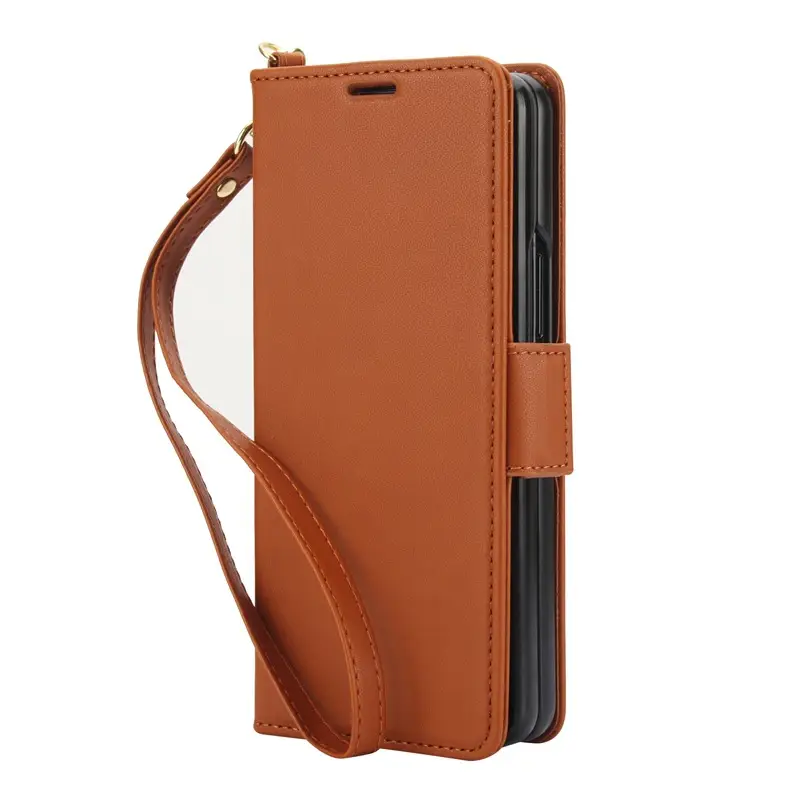 Samsung Z Fold 3 Leather Phone Case Stacked Pink - Image 7