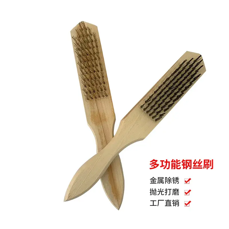 Wooden Wire Brush for Cleaning and Polishing