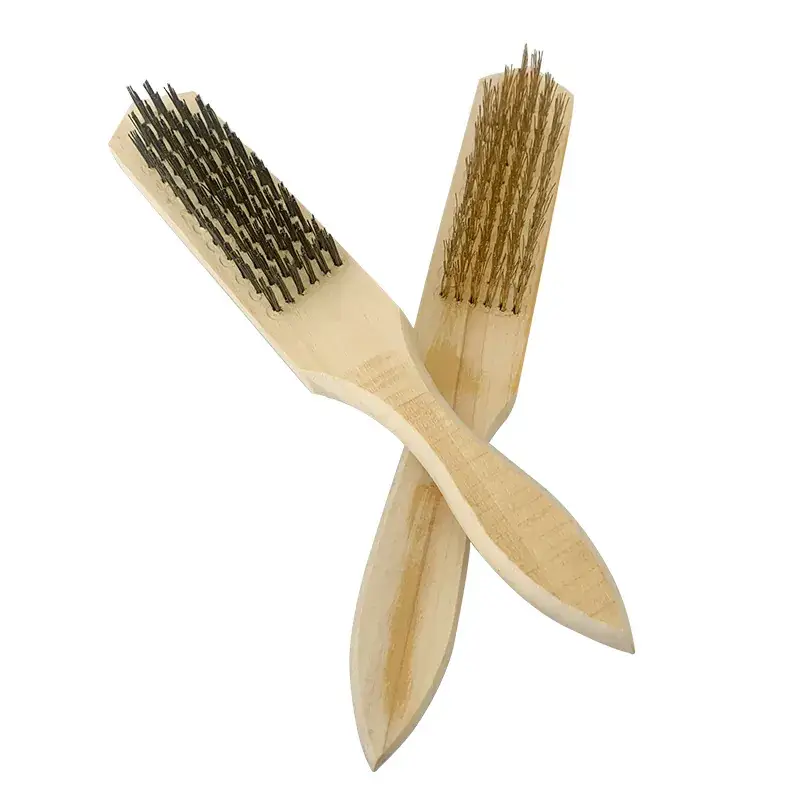 Wooden Wire Brush for Cleaning and Polishing