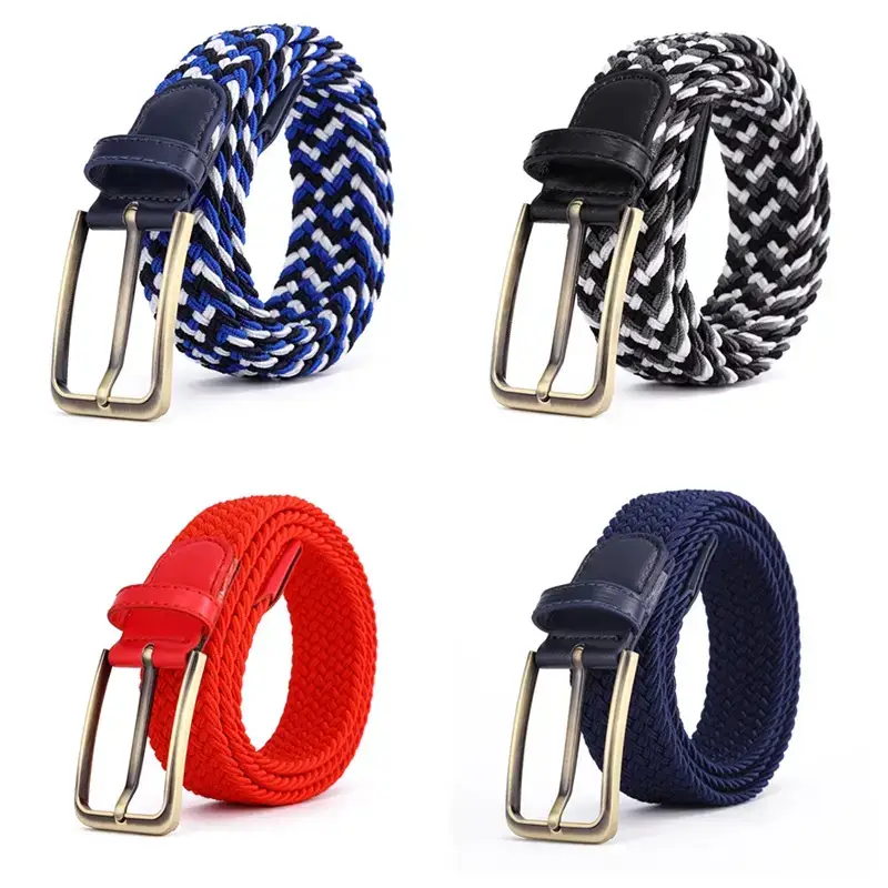 Brown Rectangular Alloy Buckle Belt for Men Women - Image 30