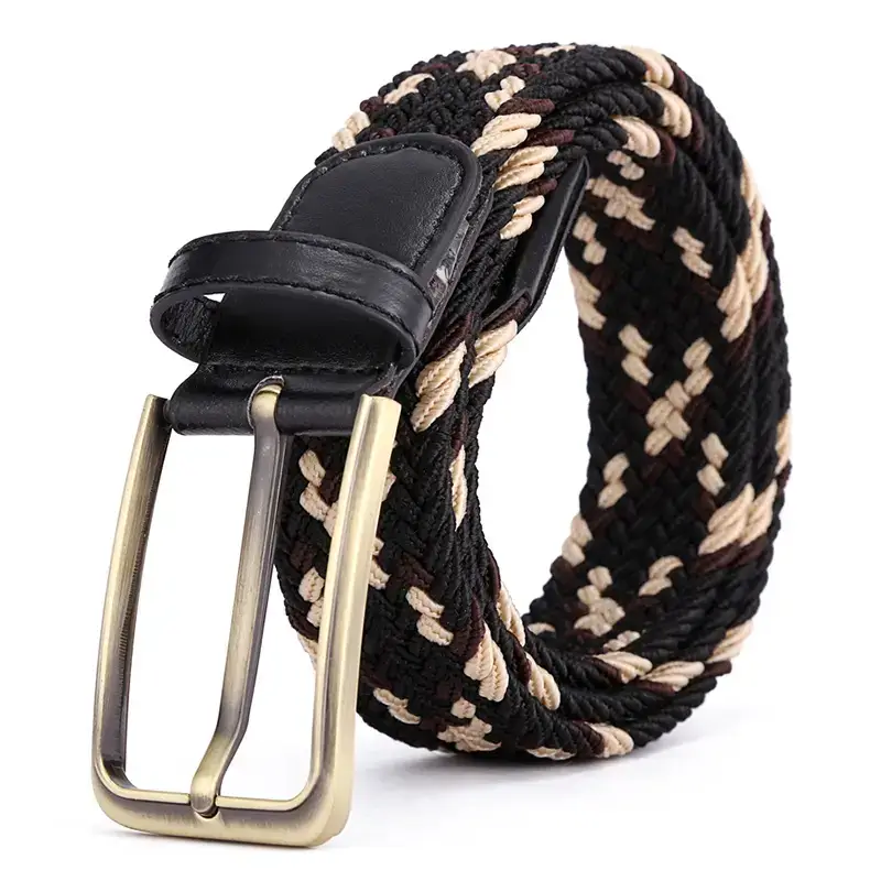 Brown Rectangular Alloy Buckle Belt for Men Women - Image 19