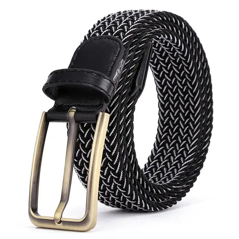 Brown Rectangular Alloy Buckle Belt for Men Women - Image 2