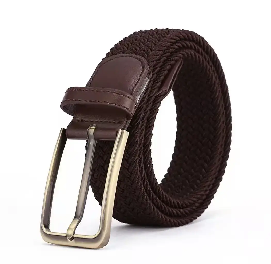 Brown Rectangular Alloy Buckle Belt for Men Women - Image 22