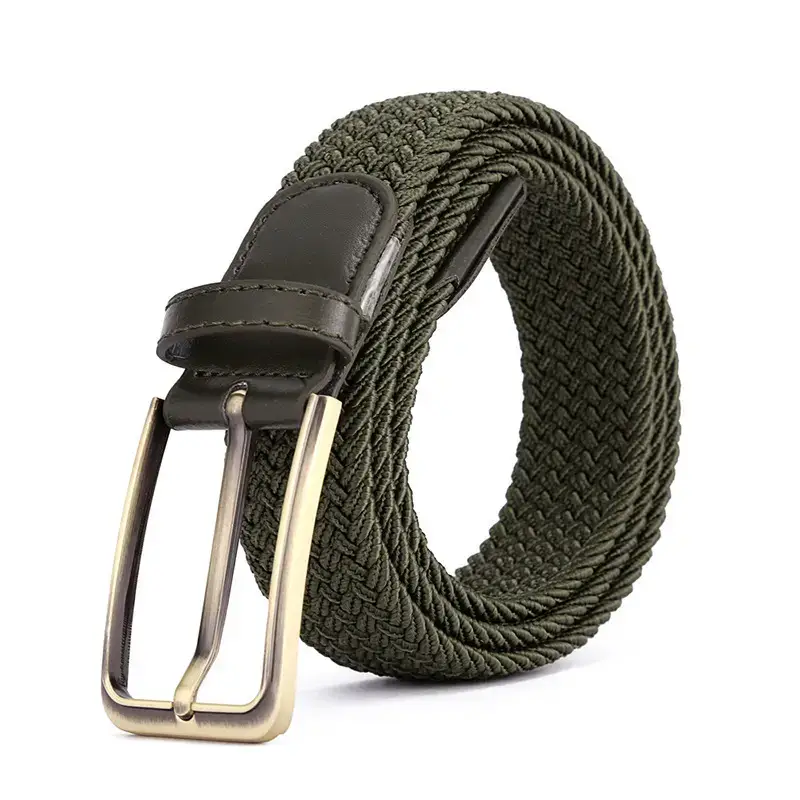 Brown Rectangular Alloy Buckle Belt for Men Women - Image 24