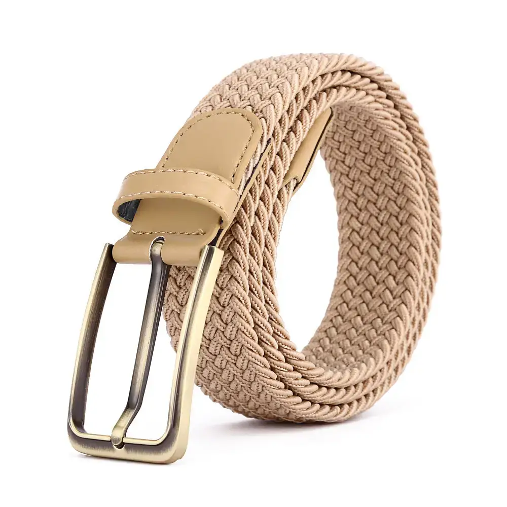 Brown Rectangular Alloy Buckle Belt for Men Women - Image 25