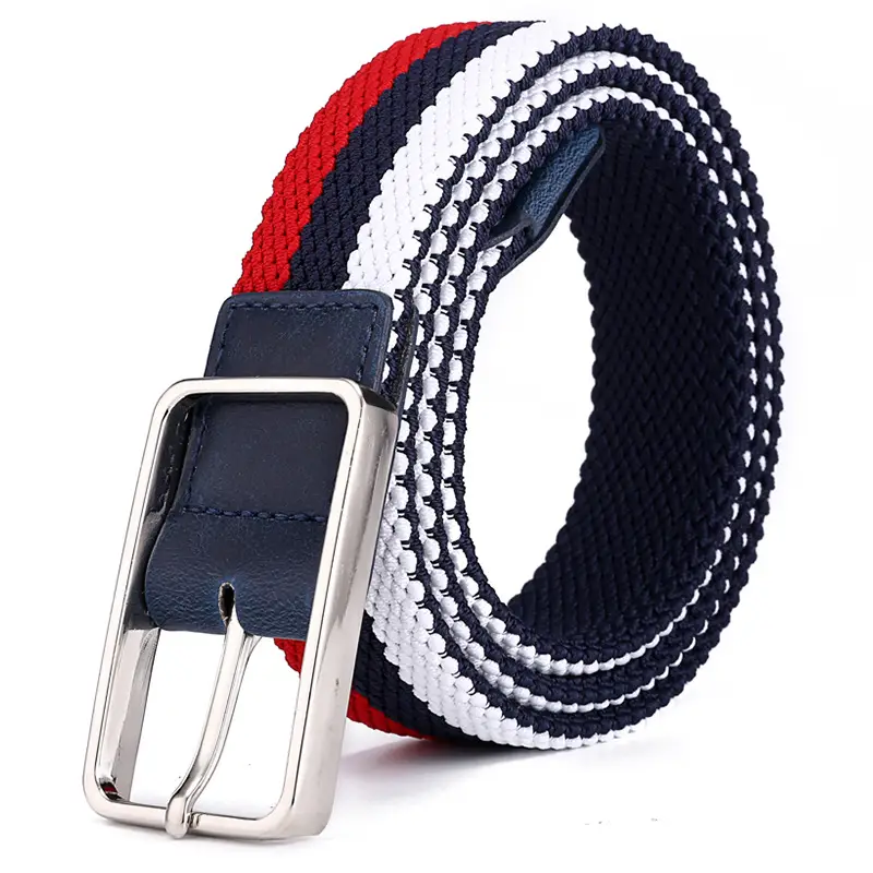 Brown Braided Elastic Belt for Men Women - Image 8