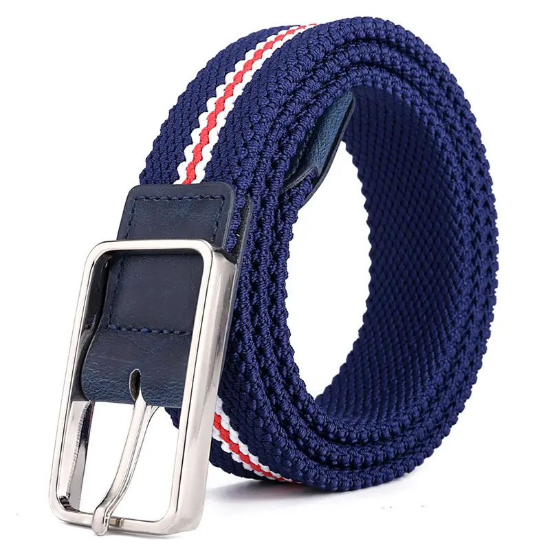 Brown Braided Elastic Belt for Men Women - Image 6