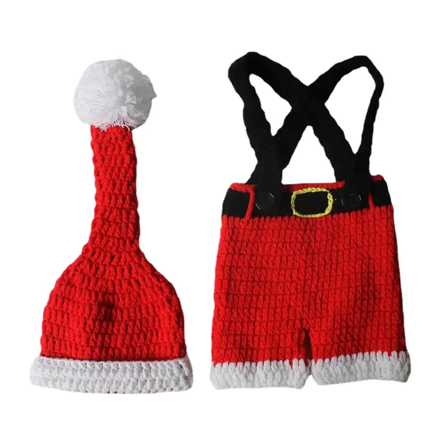 Baby Christmas Suit Red Wool Photo Clothing - Image 6