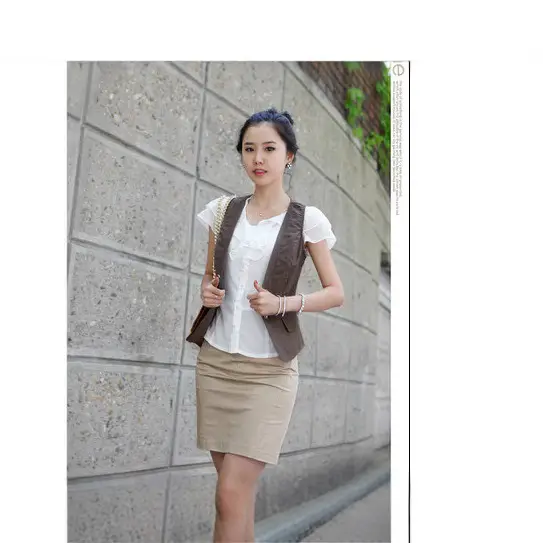 2025 Korean Style Chiffon Ruffled Blouse White Collar - Image 4