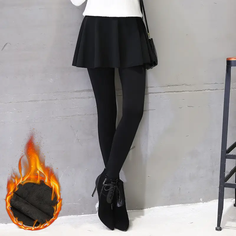 Red Fake Skirt with Black Tights & Heels - Image 3