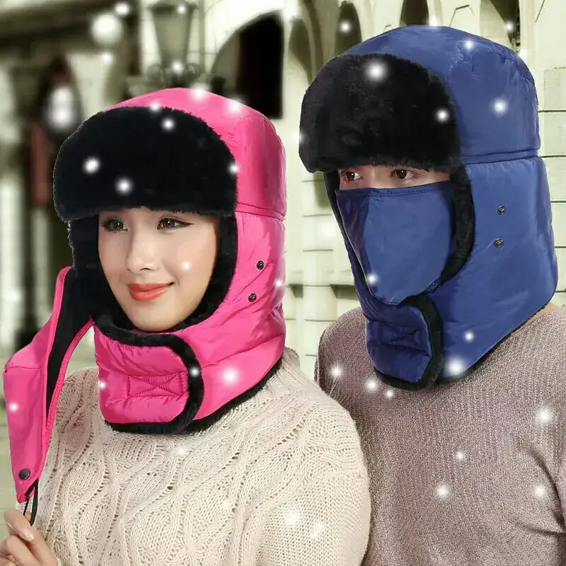 Men's Red Winter Ear Protection Hat with Fleece Lining - Image 8