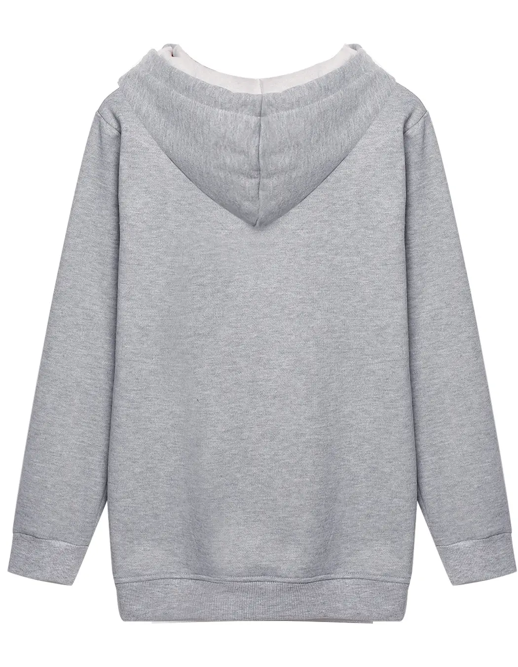 Totoro Printed Hoodie for Women Grey White — feature 8