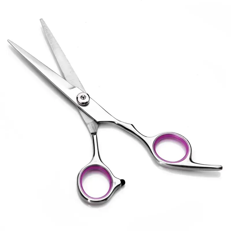 Pet Hair Scissors Set Stainless Steel Purple Handles