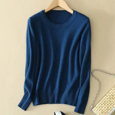 Women Knitted Sweater Solid Color Slim Fit - Image 13